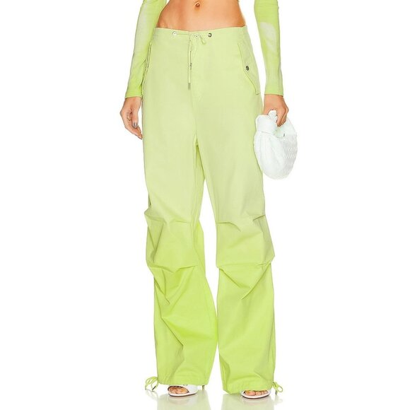 NEW NWT Dion Lee Sunfade Parachute Pants in Light Zest green FWRD wide leg